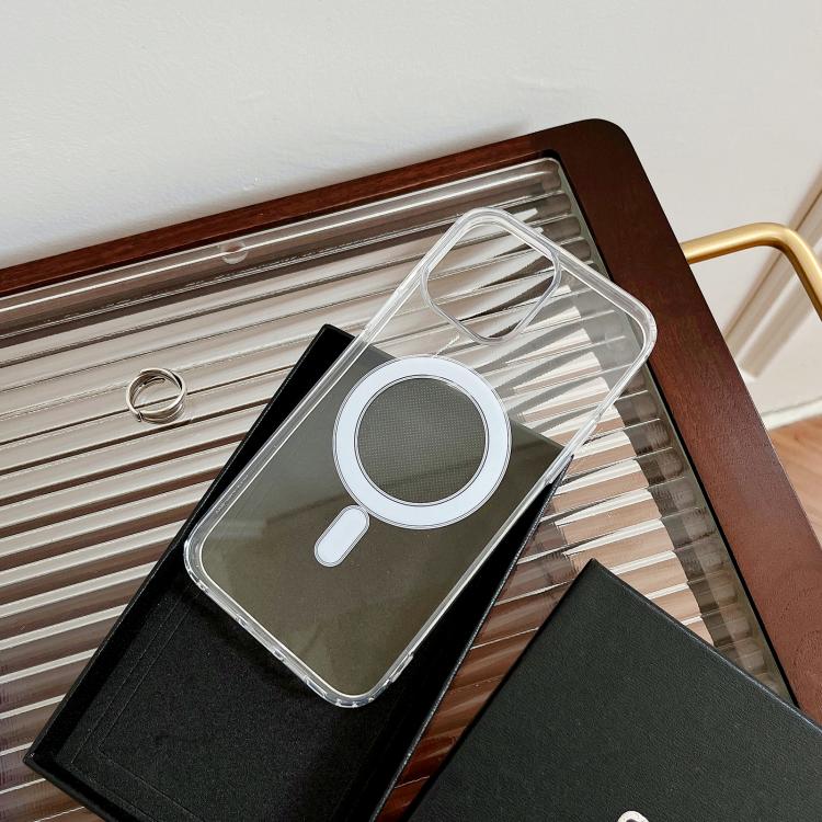 For iPhone 16e MagSafe Magnetic Clear Acrylic TPU Phone Case(Transparent)