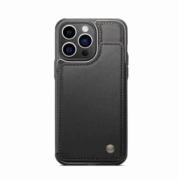 For iPhone 15 Pro Max CaseMe C22 Card Slots Holder RFID Anti-theft Phone Case(Black)