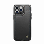 For iPhone 15 Pro Max CaseMe C22 Card Slots Holder RFID Anti-theft Phone Case(Black)