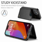 For iPhone 15 Pro Max CaseMe C22 Card Slots Holder RFID Anti-theft Phone Case(Black)