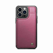 For iPhone 15 Pro CaseMe C22 Card Slots Holder RFID Anti-theft Phone Case(Wine Red)