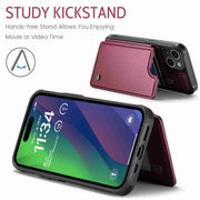 For iPhone 15 Plus CaseMe C22 Card Slots Holder RFID Anti-theft Phone Case(Wine Red)