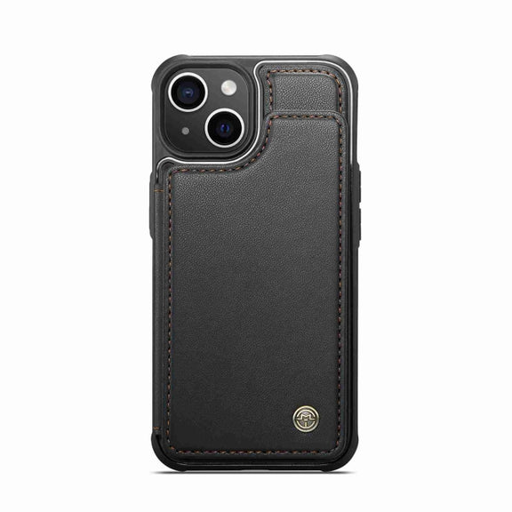 For iPhone 15 Plus CaseMe C22 Card Slots Holder RFID Anti-theft Phone Case(Black)