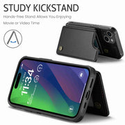 For iPhone 15 CaseMe C22 Card Slots Holder RFID Anti-theft Phone Case(Black)