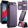 For iPhone 8 Plus / 7 Plus CaseMe C22 Card Slots Holder RFID Anti-theft Phone Case(Purple) - free shipping - PMC Jewellery - Order now!