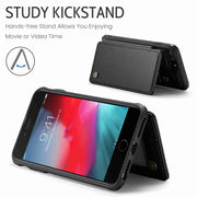 For iPhone 8 Plus / 7 Plus CaseMe C22 Card Slots Holder RFID Anti-theft Phone Case(Black)