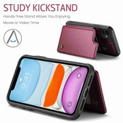 For iPhone 11 CaseMe C22 Card Slots Holder RFID Anti-theft Phone Case(Wine Red)