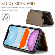 For iPhone 11 CaseMe C22 Card Slots Holder RFID Anti-theft Phone Case(Brown)