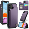 For iPhone 11 CaseMe C22 Card Slots Holder RFID Anti-theft Phone Case(Purple) - free shipping - PMC Jewellery - Order now!