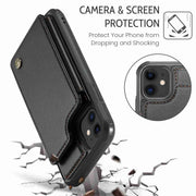 For iPhone 11 CaseMe C22 Card Slots Holder RFID Anti-theft Phone Case(Black)