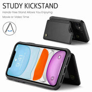 For iPhone 11 CaseMe C22 Card Slots Holder RFID Anti-theft Phone Case(Black)
