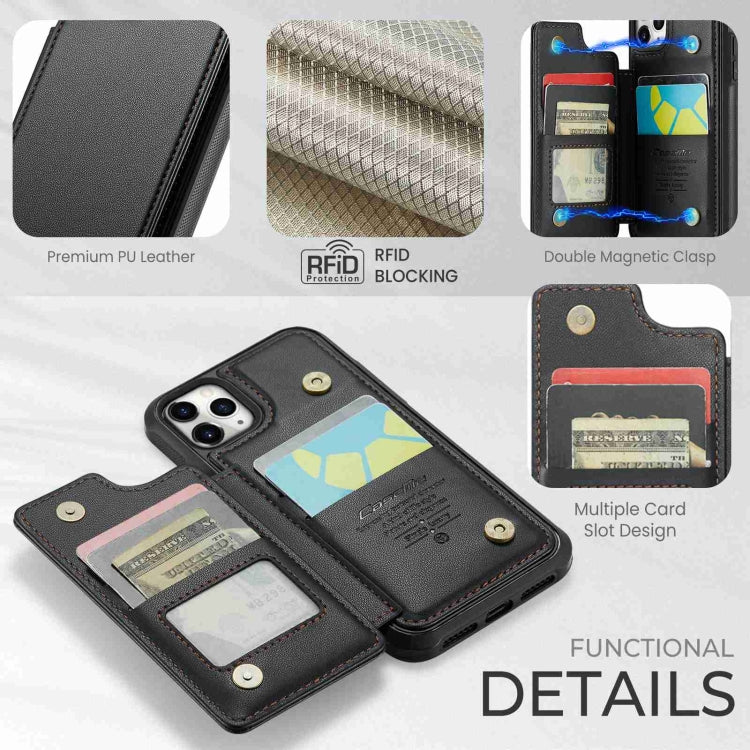 For iPhone 11 Pro CaseMe C22 Card Slots Holder RFID Anti-theft Phone Case(Black)