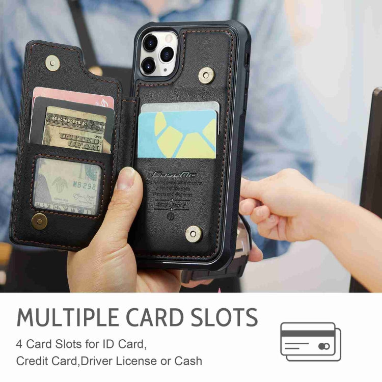 For iPhone 11 Pro CaseMe C22 Card Slots Holder RFID Anti-theft Phone Case(Black)