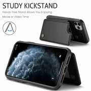 For iPhone 11 Pro Max CaseMe C22 Card Slots Holder RFID Anti-theft Phone Case(Black)