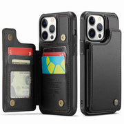 For iPhone 12 Pro Max CaseMe C22 Card Slots Holder RFID Anti-theft Phone Case(Black)