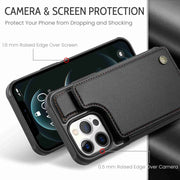 For iPhone 12 Pro Max CaseMe C22 Card Slots Holder RFID Anti-theft Phone Case(Black)