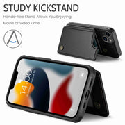 For iPhone 13 CaseMe C22 Card Slots Holder RFID Anti-theft Phone Case(Black)