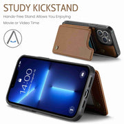 For iPhone 13 Pro CaseMe C22 Card Slots Holder RFID Anti-theft Phone Case(Brown)