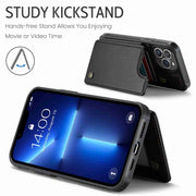 For iPhone 13 Pro Max CaseMe C22 Card Slots Holder RFID Anti-theft Phone Case(Black)