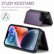For iPhone 14 Plus CaseMe C22 Card Slots Holder RFID Anti-theft Phone Case(Purple)