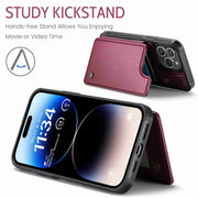 For iPhone 14 Pro CaseMe C22 Card Slots Holder RFID Anti-theft Phone Case(Wine Red)