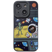 For iPhone 15 Liquid Angel Eyes Bearded TPU Phone Case(Black)