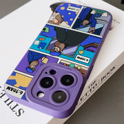For iPhone 15 Liquid Angel Eyes Bearded TPU Phone Case(Black)