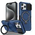 For iPhone 15 Pro Sliding Camshield Magsafe Holder TPU Hybrid PC Phone Case(Royal Blue) - iPhone 15 Pro Cases by PMC TechLife | Online Shopping South Africa | PMC TechLife