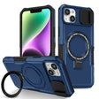 For iPhone 14 Plus Sliding Camshield Magsafe Holder TPU Hybrid PC Phone Case(Royal Blue) - iPhone 14 Plus Cases by PMC TechLife | Online Shopping South Africa | PMC TechLife