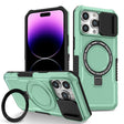 For iPhone 14 Pro Max Sliding Camshield MagSafe Holder TPU Hybrid PC Phone Case(Light Blue) - free shipping - PMC TechLife - Order now!