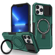 For iPhone 13 Pro Max Sliding Camshield Magsafe Holder TPU Hybrid PC Phone Case(Deep Green) - iPhone 13 Pro Max Cases by PMC TechLife | Online Shopping South Africa | PMC TechLife