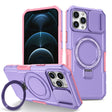For iPhone 12 Pro Max Sliding Camshield Magsafe Holder TPU Hybrid PC Phone Case(Pink Purple) - iPhone 12 Pro Max Cases by PMC TechLife | Online Shopping South Africa | PMC TechLife