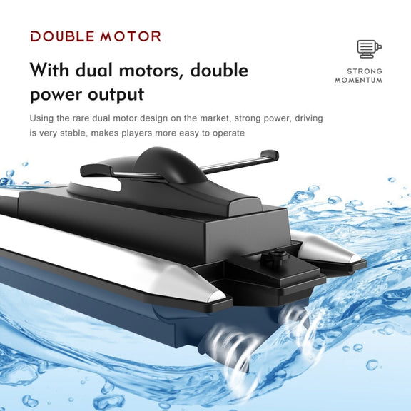 B8 Double Propeller Long Endurance High Speed Remote Control Boat(Red)