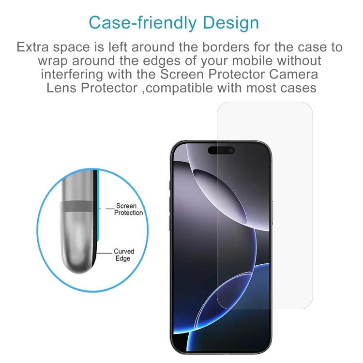 For iPhone 16 Pro Max 0.26mm 9H 2.5D Tempered Glass Film