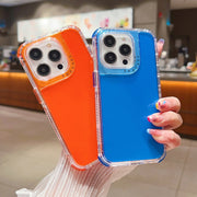 For iPhone 16 Dreamland 3 in 1 Clear Color Transparent Frame PC + TPU Phone Case(Blue)