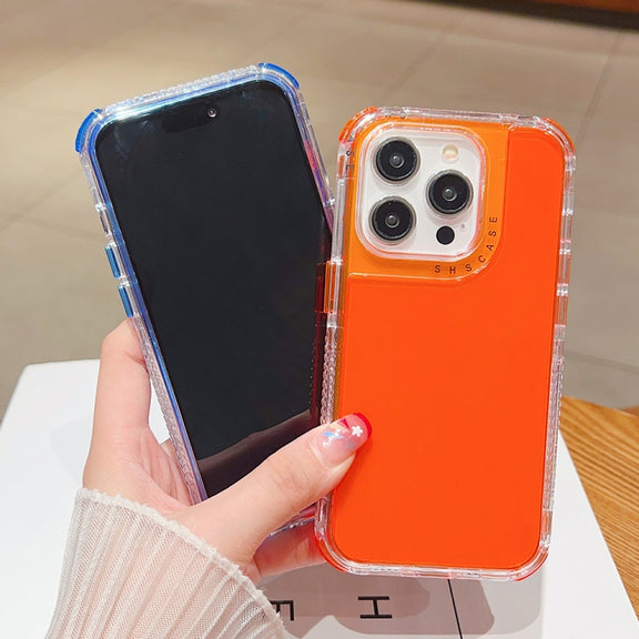 For iPhone 16 Dreamland 3 in 1 Clear Color Transparent Frame PC + TPU Phone Case(Blue)