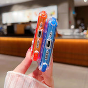 For iPhone 16 Dreamland 3 in 1 Clear Color Transparent Frame PC + TPU Phone Case(Blue)