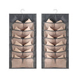 6+6 Grids Underwear Storage Bag Non-woven Double-sided Hanging Storage Bag(Grey) - Storage Bags by PMC TechLife | Online Shopping South Africa | PMC TechLife | Buy Now Pay Later Mobicred