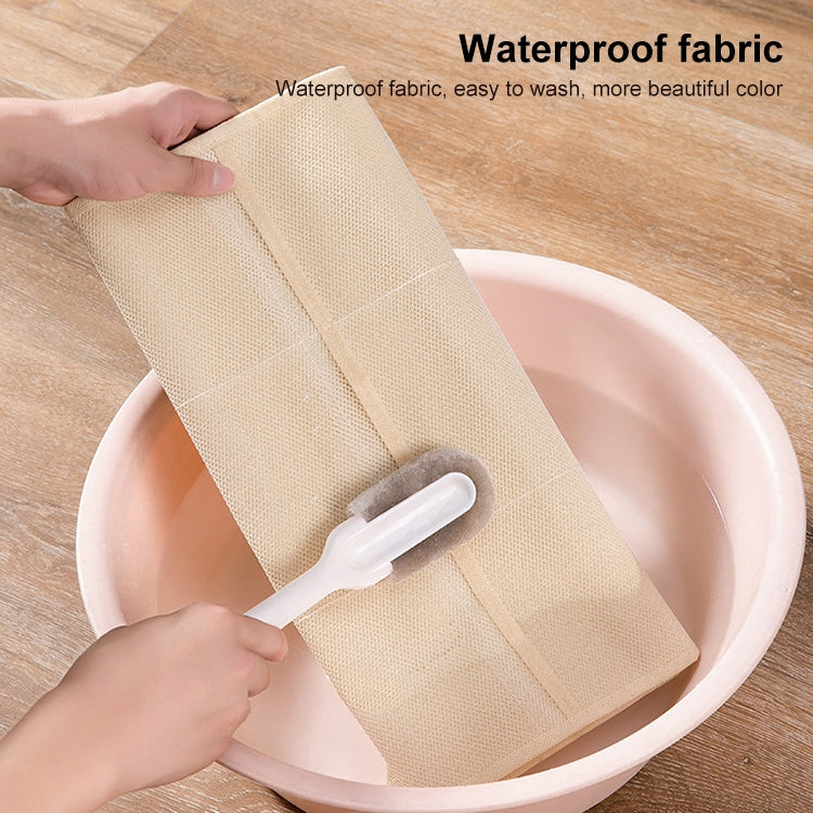 5+10 Grids Underwear Storage Bag Non-woven Double-sided Hanging Storage Bag(Pink)