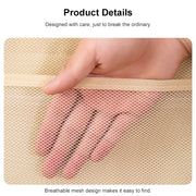 5+10 Grids Underwear Storage Bag Non-woven Double-sided Hanging Storage Bag(Pink)