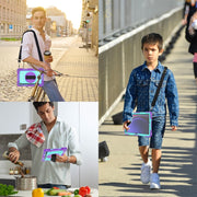 For Samsung Galaxy Tab S9 360 Degree Rotation PC Contrast Silicone Tablet Case(Purple + Mint Green)