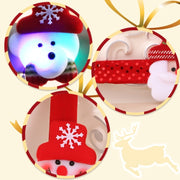 Santa Style Flash Light Merry Christmas Slap Pat Circle Wristband(Sequins Light Snowman)