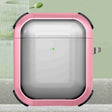 For AirPods 2 / 1 Thunder Transparent Armor Wireless Earphones Protective Case(Pink) - For AirPods 1/2 by PMC Jewellery | Online Shopping South Africa | PMC Jewellery | Buy Now Pay Later Mobicred