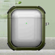 For AirPods 2 / 1 Thunder Transparent Armor Wireless Earphones Protective Case(Army Green) - For AirPods 1/2 by PMC Jewellery | Online Shopping South Africa | PMC Jewellery | Buy Now Pay Later Mobicred