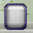 For AirPods 2 / 1 Thunder Transparent Armor Wireless Earphones Protective Case(Purple) - For AirPods 1/2 by PMC Jewellery | Online Shopping South Africa | PMC Jewellery | Buy Now Pay Later Mobicred