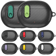 For Beats Studio Buds Switch Carbon Fiber Wireless Earphones Protective Case(Black Red)
