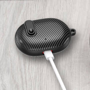 For Beats Studio Buds Switch Carbon Fiber Wireless Earphones Protective Case(Black Purple)