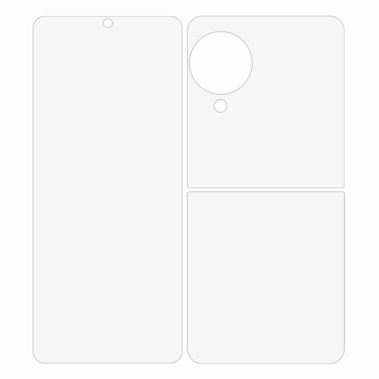 For OPPO Find N3 Flip 3 in 1 Full Screen Protector Explosion-proof Hydrogel Film