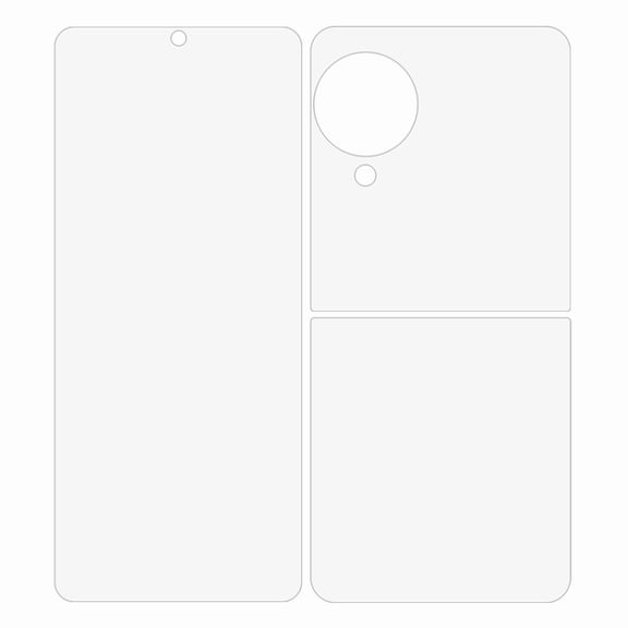 For OPPO Find N3 Flip 3 in 1 Full Screen Protector Explosion-proof Hydrogel Film