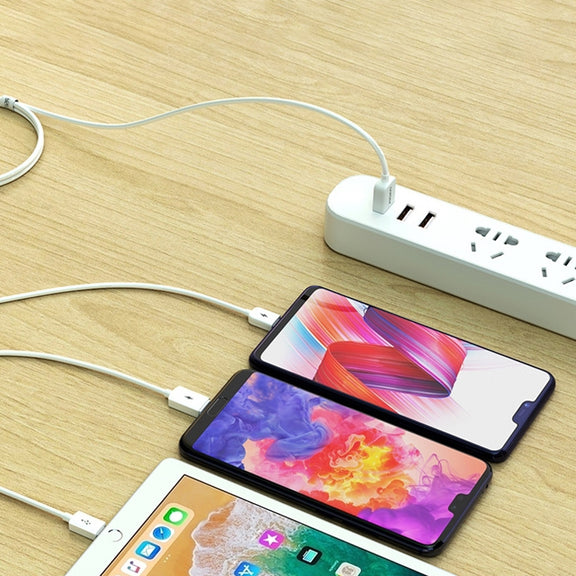 PISEN 1.2m 3A 3 in 1 USB to 8 Pin + Type-C + Micro USB Data Cable